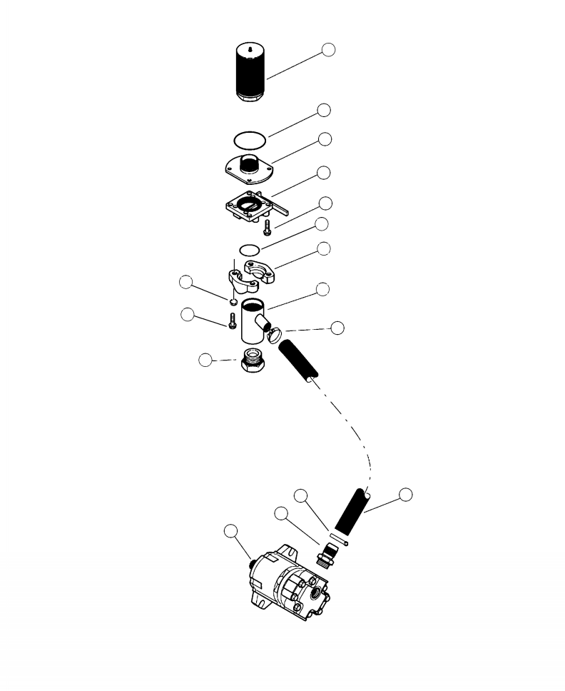 Forestry Komatsu / XT430L-3 S/N A2101-UP(XT430L-3) / H0254-01A0 CHARGE PUMP SUCTION LINE(H-110 : H0254-01A0)