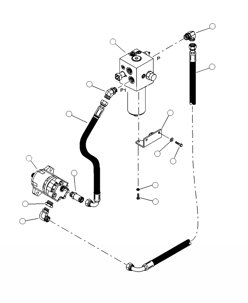 Forestry Komatsu / XT430L-3 S/N A2101-UP(XT430L-3) / H0255-01A0 CHARGE PUMP PRESSURE LINES(H-112 : H0255-01A0)