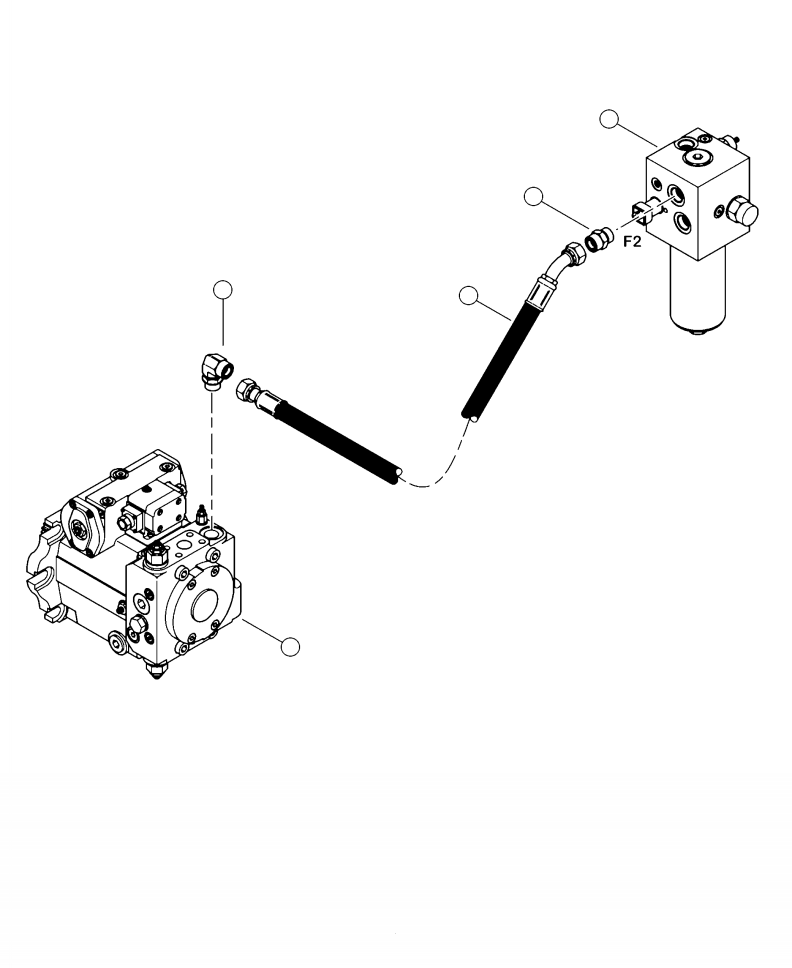 Forestry Komatsu / XT430L-3 S/N A2101-UP(XT430L-3) / H0257-01A0 TRACK DRIVE CHARGE FILTER TO L.H. TRACK DRIVE PUMP LINES(H-116 : H0257-01A0)