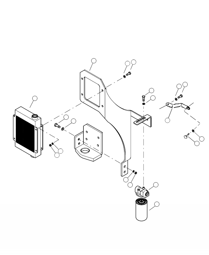 Forestry Komatsu / XT430L-3 S/N A2101-UP(XT430L-3) / H0321-01A0 HYDRAULIC COOLER AND MOUNTING(H-154 : H0321-01A0)