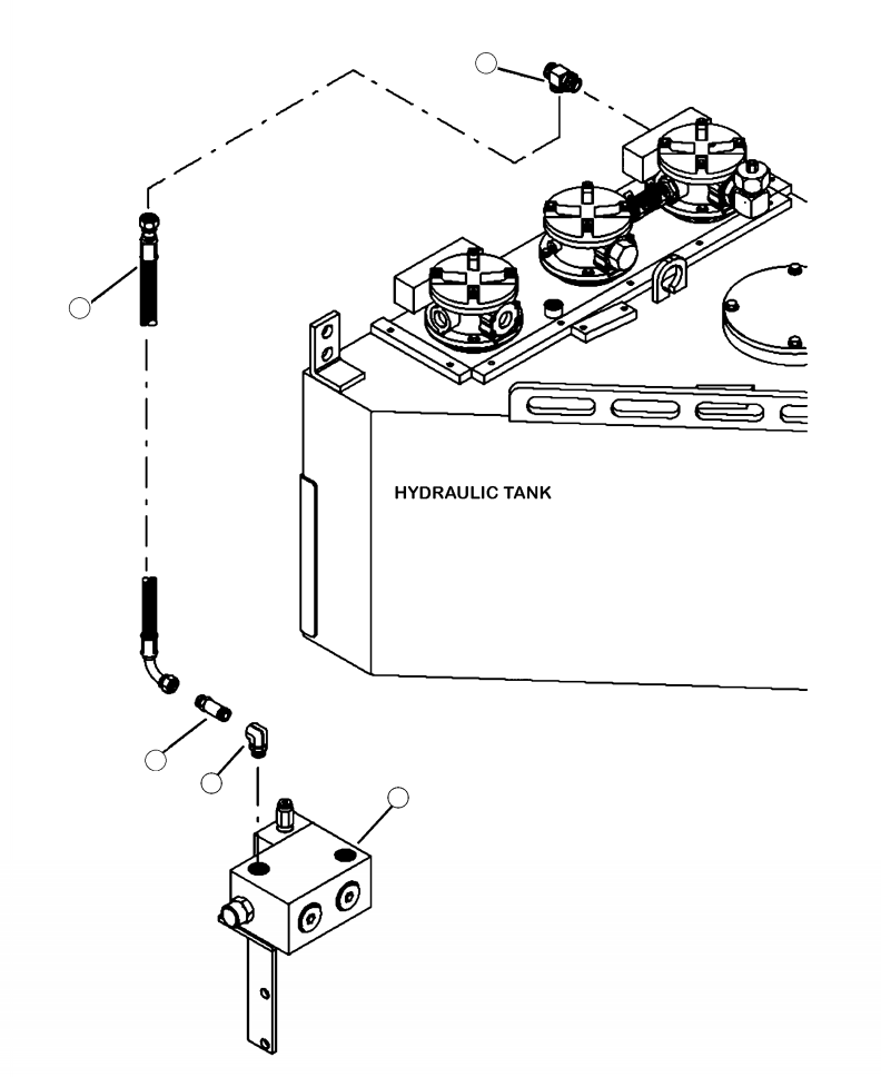 Forestry Komatsu / XT430L-3 S/N A2101-UP(XT430L-3) / H1004-01A0 HYDRAULIC PIPING LOGIC VALVE TO HYDRAULIC TANK(H-168 : H1004-01A0)
