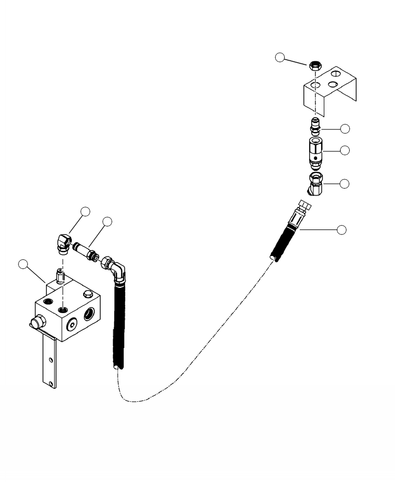 Forestry Komatsu / XT430L-3 S/N A2101-UP(XT430L-3) / H1012-01A0 HYDRAULIC PIPING BULKHEAD TO LOGIC VALVE MANIFOLD(H-174 : H1012-01A0)