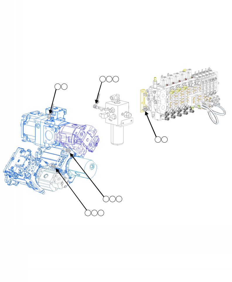 Forestry Komatsu / XT430L-3 S/N A2101-UP(XT430L-3) / H5300-01A0 TEST PORTS(H-218 : H5300-01A0)