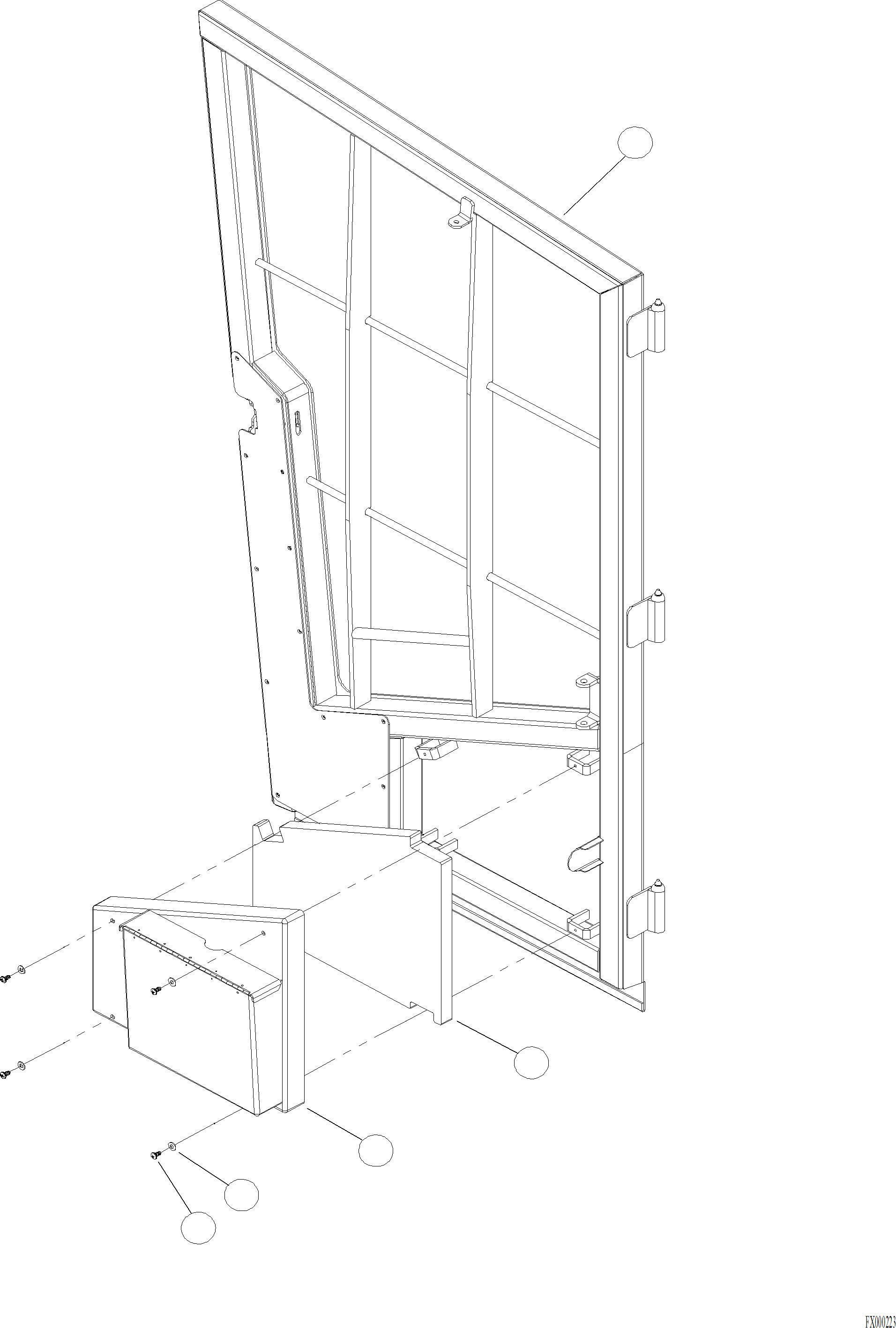 Forestry Komatsu / XT430L-3 S/N A2101-UP(XT430L-3) / K0205-01A0 OPERATORS CAB DOCUMENT STORAGE BOX(K-028 : K0205-01A0)