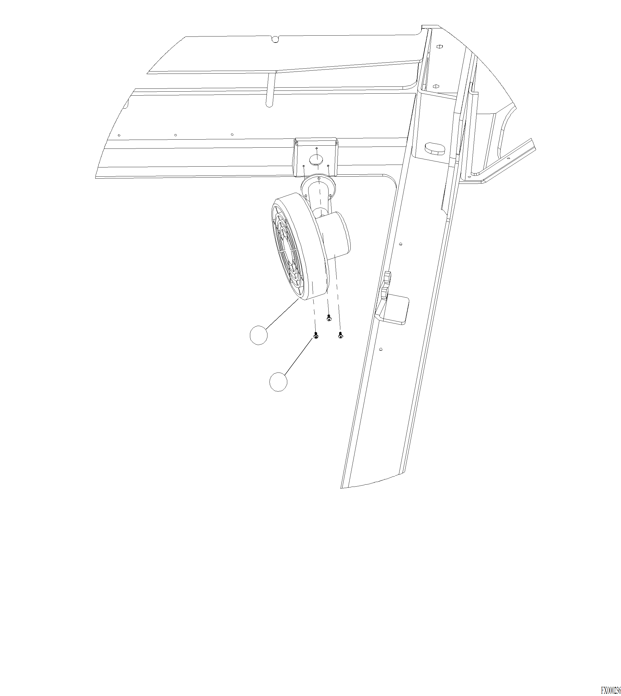 Forestry Komatsu / XT430L-3 S/N A2101-UP(XT430L-3) / K0720-01B0 CAB CIRCULATION FAN(K-088 : K0720-01B0)
