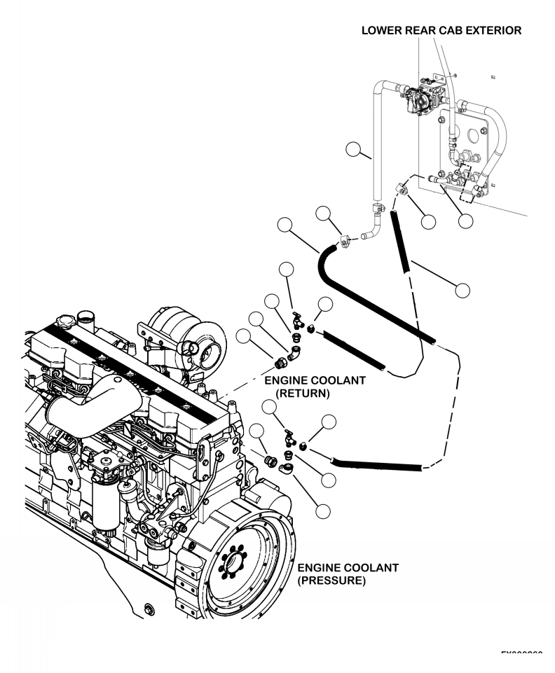 Forestry Komatsu / XT430L-3 S/N A2101-UP(XT430L-3) / K0745-01A0 HEATER LINES(K-090 : K0745-01A0)