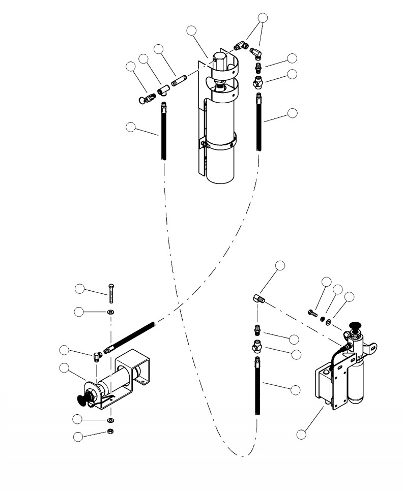 Forestry Komatsu / XT430L-3 S/N A2101-UP(XT430L-3) / V0100-06A0 FIRE SUPPRESSION SYSTEM MANUAL ACTUATOR PIPING(V-010 : V0100-06A0)