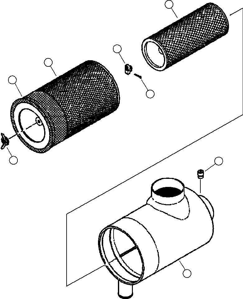 Forestry Komatsu / XT445L-3 A3101 - UP(XT445L-3) / B1410-01A0 AIR CLEANER(B-010 : B1410-01A0)