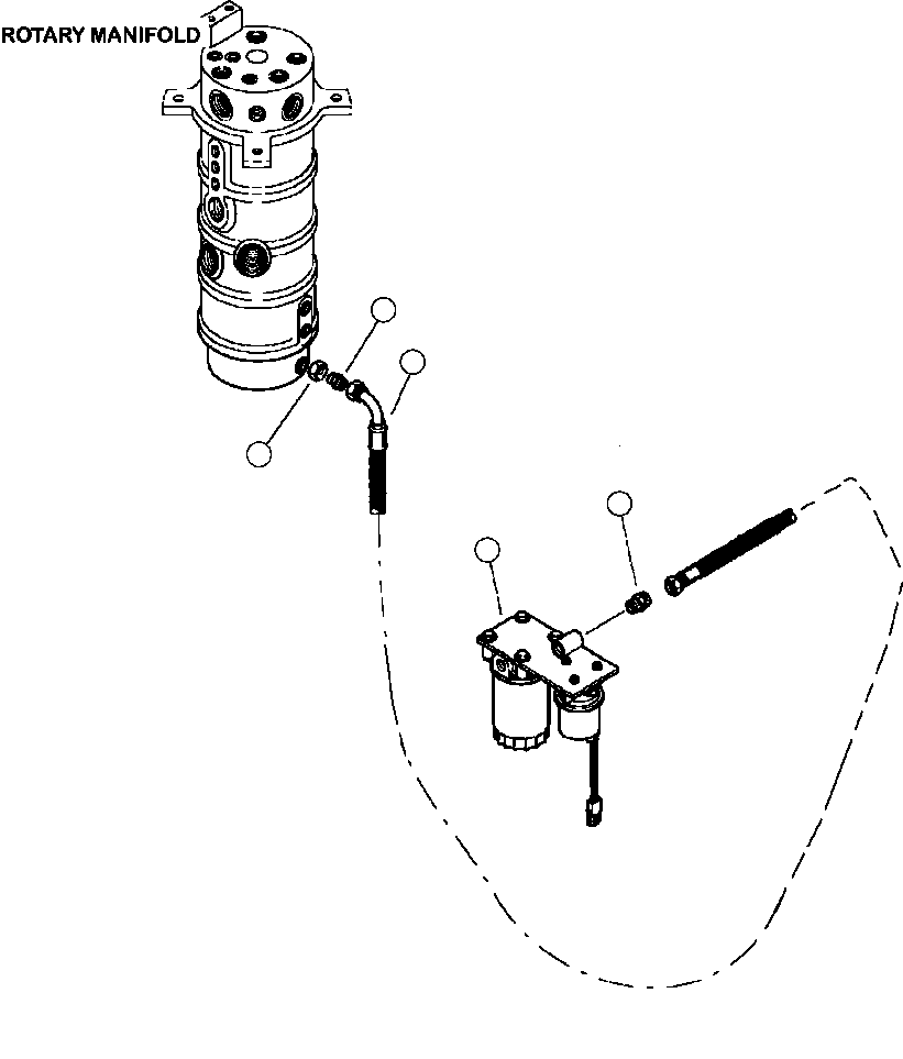Forestry Komatsu / XT445L-3 A3101 - UP(XT445L-3) / D0200-02A0 FUEL PIPING ROTARY MANIFOLD TO ROTARY VANE FUEL PUMP(D-010 : D0200-02A0)