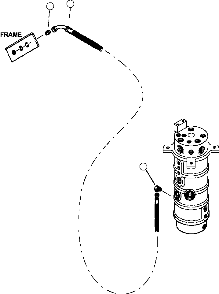 Forestry Komatsu / XT445L-3 A3101 - UP(XT445L-3) / D0200-03A0 FUEL PIPING TANK TO ROTARY MANIFOLD(D-012 : D0200-03A0)