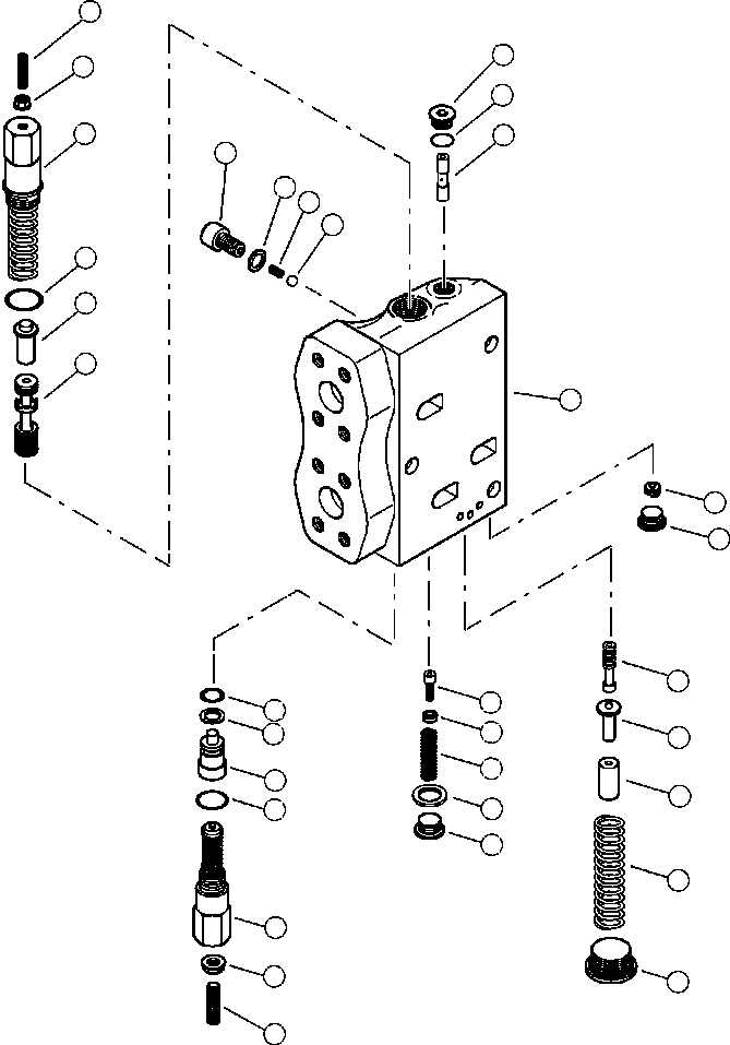 Forestry Komatsu / XT445L-3 A3101 - UP(XT445L-3) / H0120-04A0 MAIN CONTROL VALVE K220 MAIN INLET PRESSURE AND RETURN SECTION(H-038 : H0120-04A0)