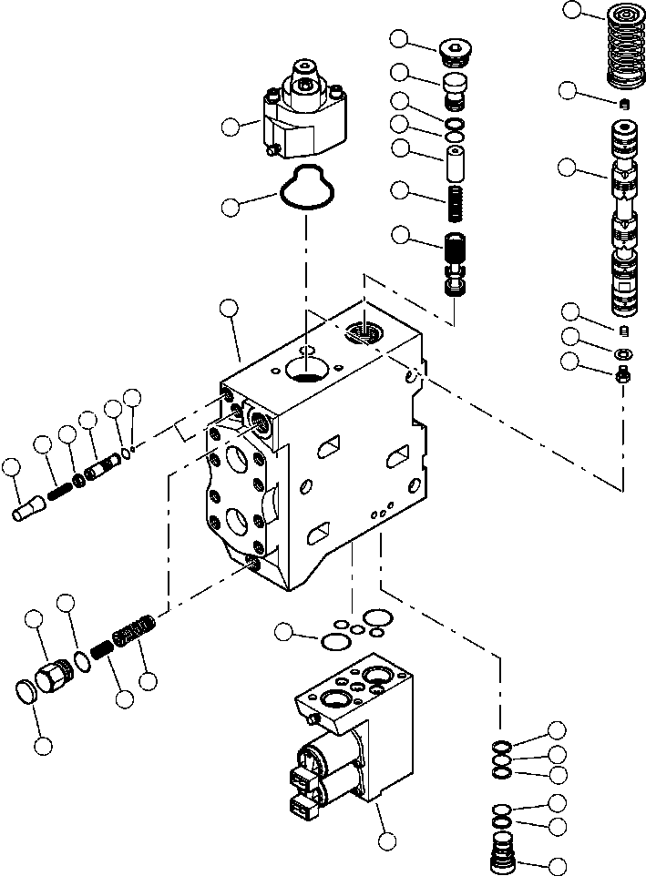 Forestry Komatsu / XT445L-3 A3101 - UP(XT445L-3) / H0120-05A0 MAIN CONTROL VALVE SAW/SHEAR SECTION(H-042 : H0120-05A0)