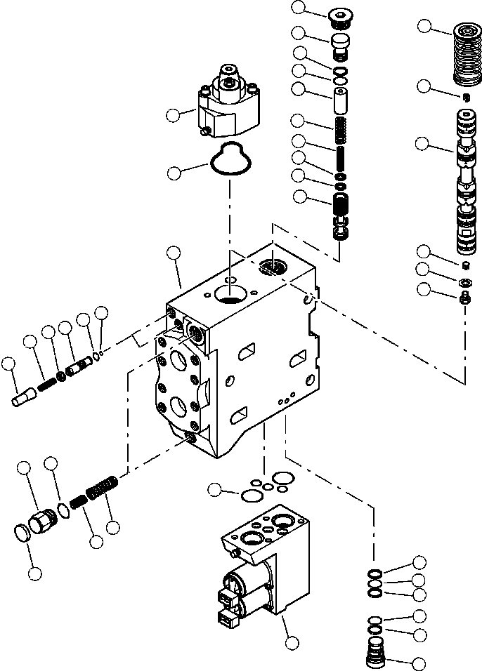 Forestry Komatsu / XT445L-3 A3101 - UP(XT445L-3) / H0120-07A0 MAIN CONTROL VALVE TOOL TILT SECTION(H-054 : H0120-07A0)