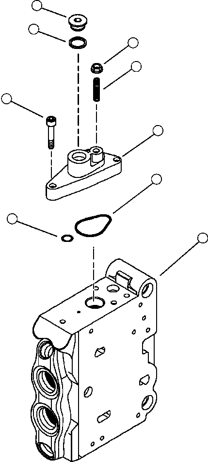 Forestry Komatsu / XT445L-3 A3101 - UP(XT445L-3) / H0120-16A0 MAIN CONTROL VALVE L90LS A-SIDE END CAP(H-080 : H0120-16A0)