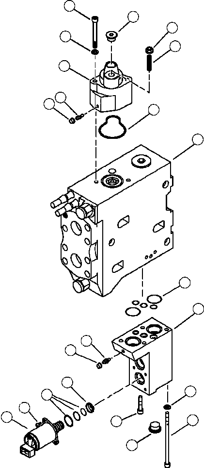 Forestry Komatsu / XT445L-3 A3101 - UP(XT445L-3) / H0120-20A0 MAIN CONTROL VALVE K220 END CAP(H-084 : H0120-20A0)
