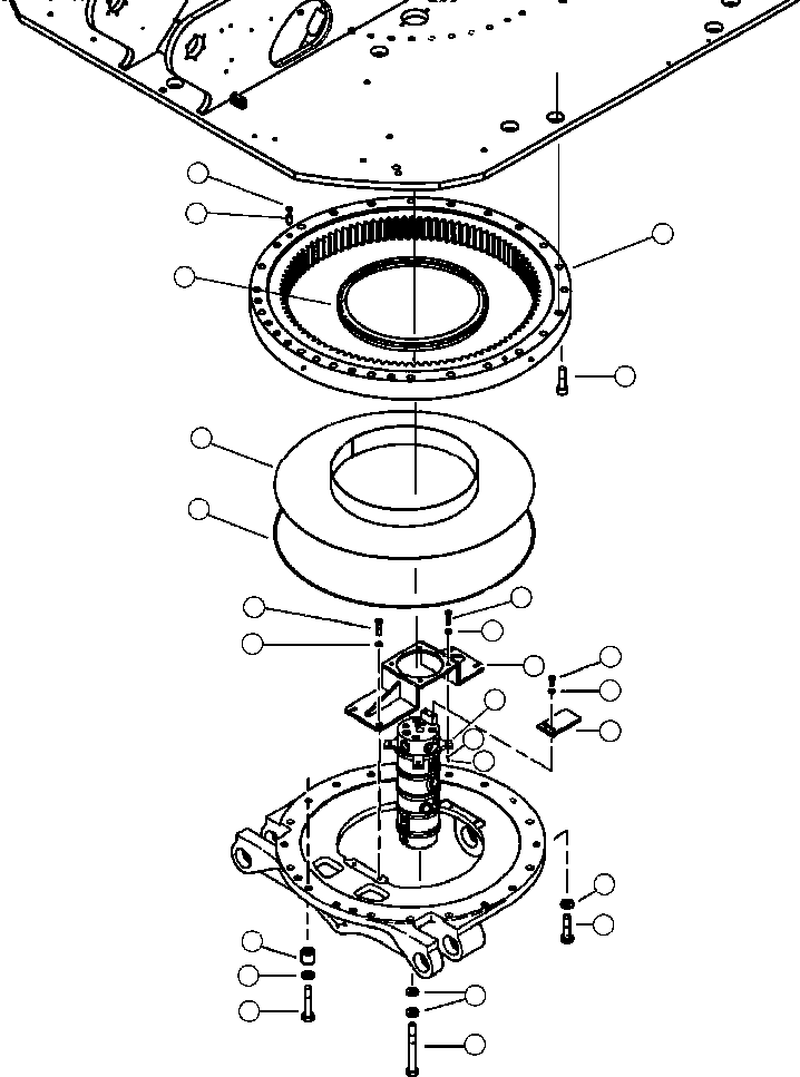 Forestry Komatsu / XT445L-3 A3101 - UP(XT445L-3) / H0275-01A0 ROTARY MANIFOLD MOUNTING(H-126 : H0275-01A0)