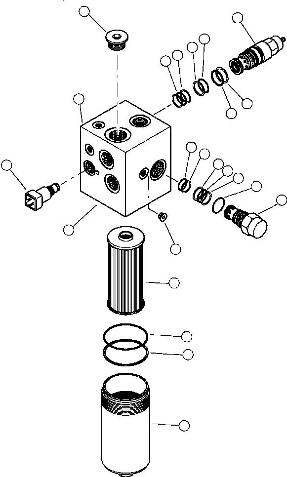 Forestry Komatsu / XT445L-3 A3101 - UP(XT445L-3) / H0315-01A0 TRACK DRIVE CHARGE FILTER/RELIEF VALVE MANIFOLD(H-144 : H0315-01A0)