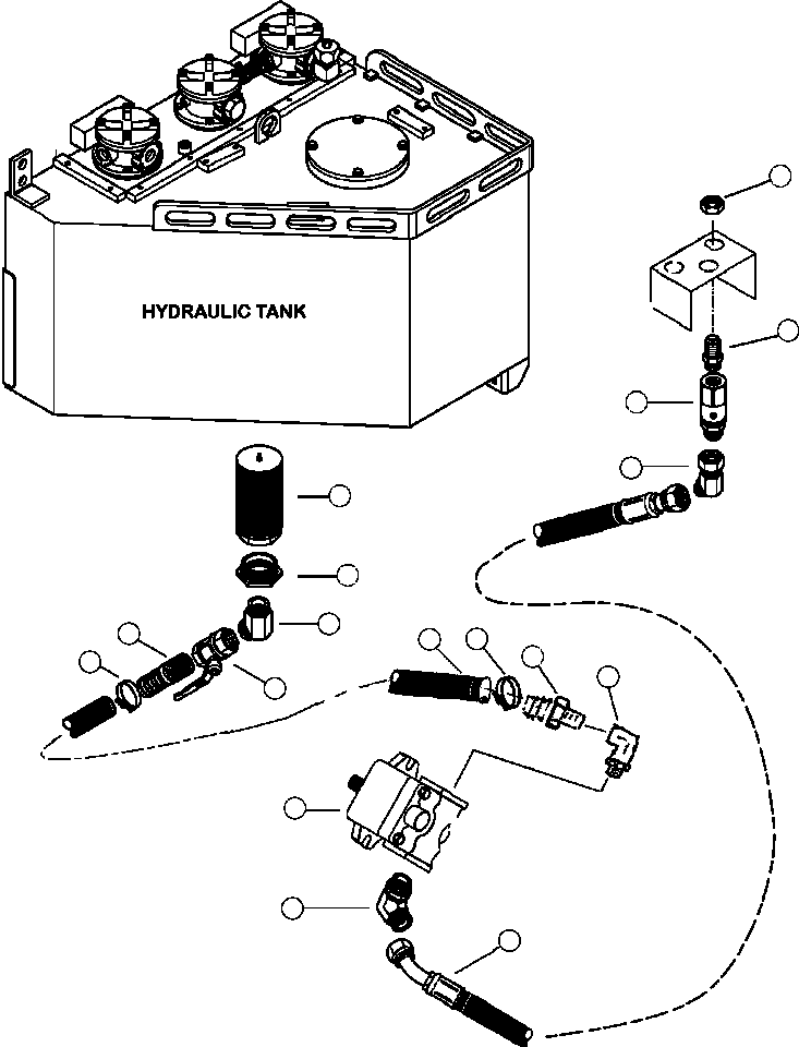 Forestry Komatsu / XT445L-3 A3101 - UP(XT445L-3) / H1005-01A0 HYDRAULIC PIPING AUXILIARY OIL COOLER LINE(H-170 : H1005-01A0)