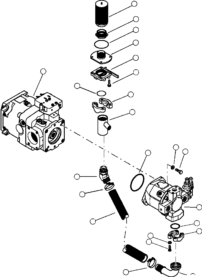 Forestry Komatsu / XT445L-3 A3101 - UP(XT445L-3) / H4010-01A0 71CC AUXILIARY PUMP 2 INCH SUCTION LINES(H-200 : H4010-01A0)