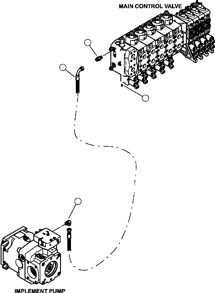 Forestry Komatsu / XT445L-3 A3101 - UP(XT445L-3) / H3020-01A0 45CC AUXILIARY PUMP LOAD SENSE LINES(H-196 : H3020-01A0)