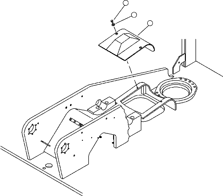 Forestry Komatsu / XT445L-3 A3101 - UP(XT445L-3) / J0500-01A0 SWIVEL JOINT COVER(J-016 : J0500-01A0)