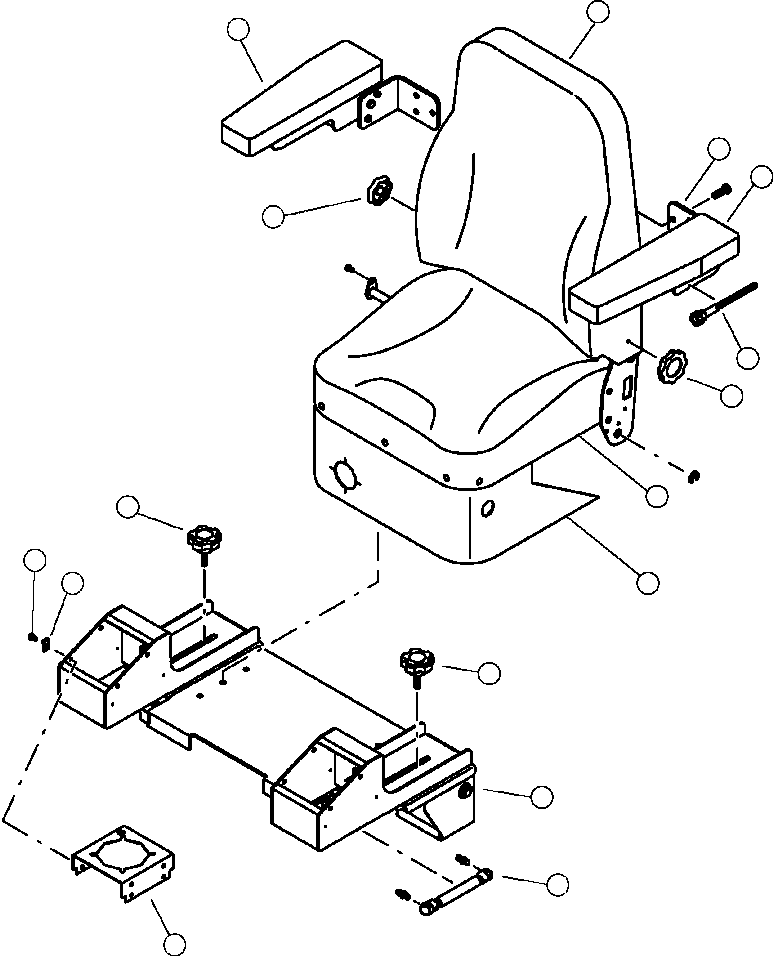 Forestry Komatsu / XT445L-3 A3101 - UP(XT445L-3) / K0120-05A0 STANDARD OPERATORS SEAT(K-012 : K0120-05A0)