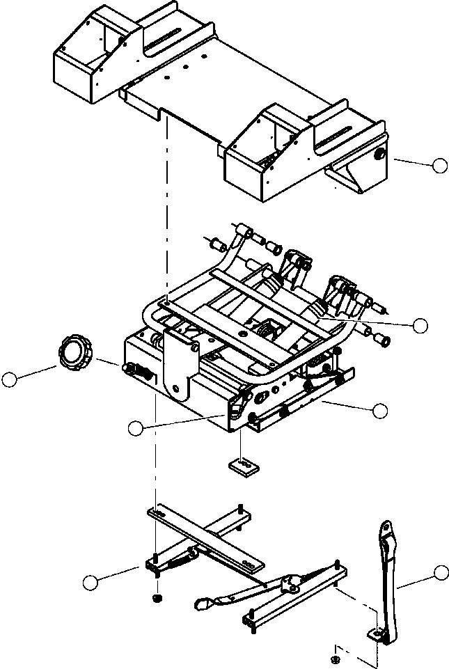 Forestry Komatsu / XT445L-3 A3101 - UP(XT445L-3) / K0120-10A0 STANDARD OPERATORS SEAT BASE MOUNTING(K-014 : K0120-10A0)