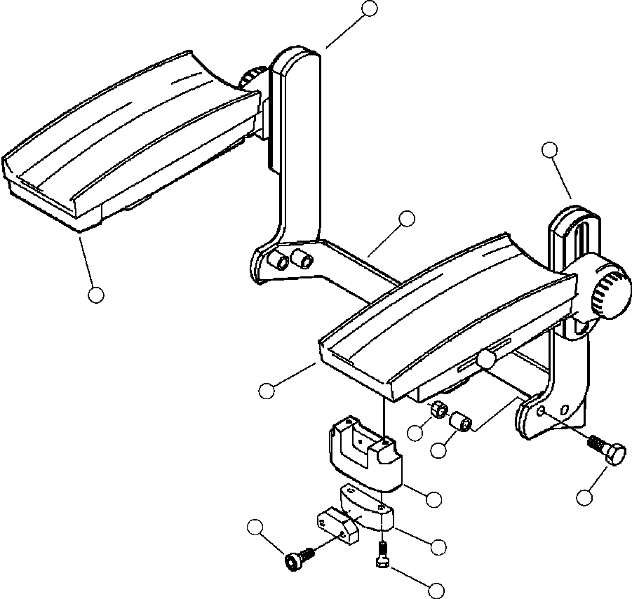 Forestry Komatsu / XT445L-3 A3101 - UP(XT445L-3) / K0130-01A0 KAB OPERATOR SEAT ARMREST(K-020 : K0130-01A0)