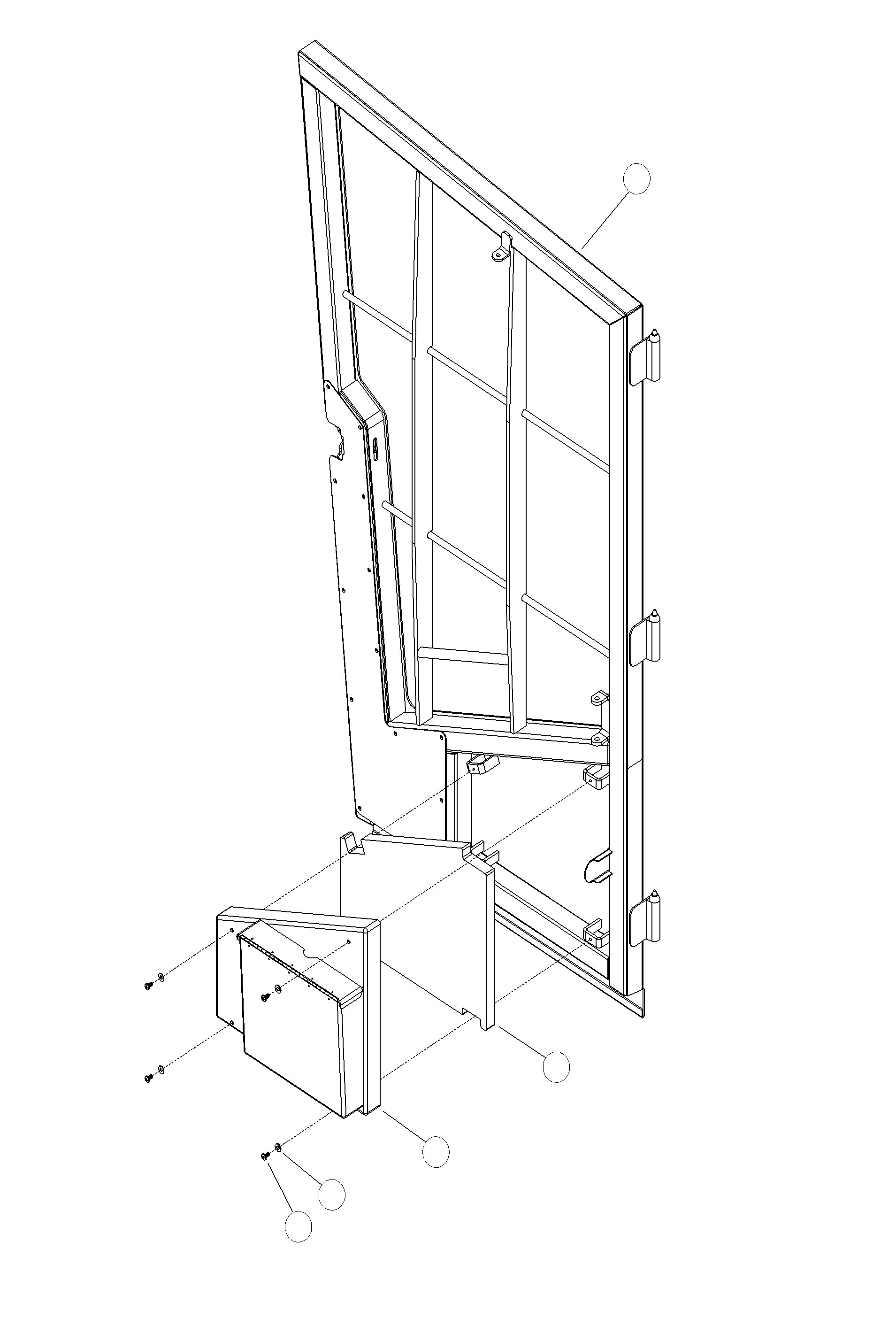 Forestry Komatsu / XT445L-3 A3101 - UP(XT445L-3) / K0205-01A0 OPERATOR CAB DOCUMENT STORAGE BOX(K-028 : K0205-01A0)