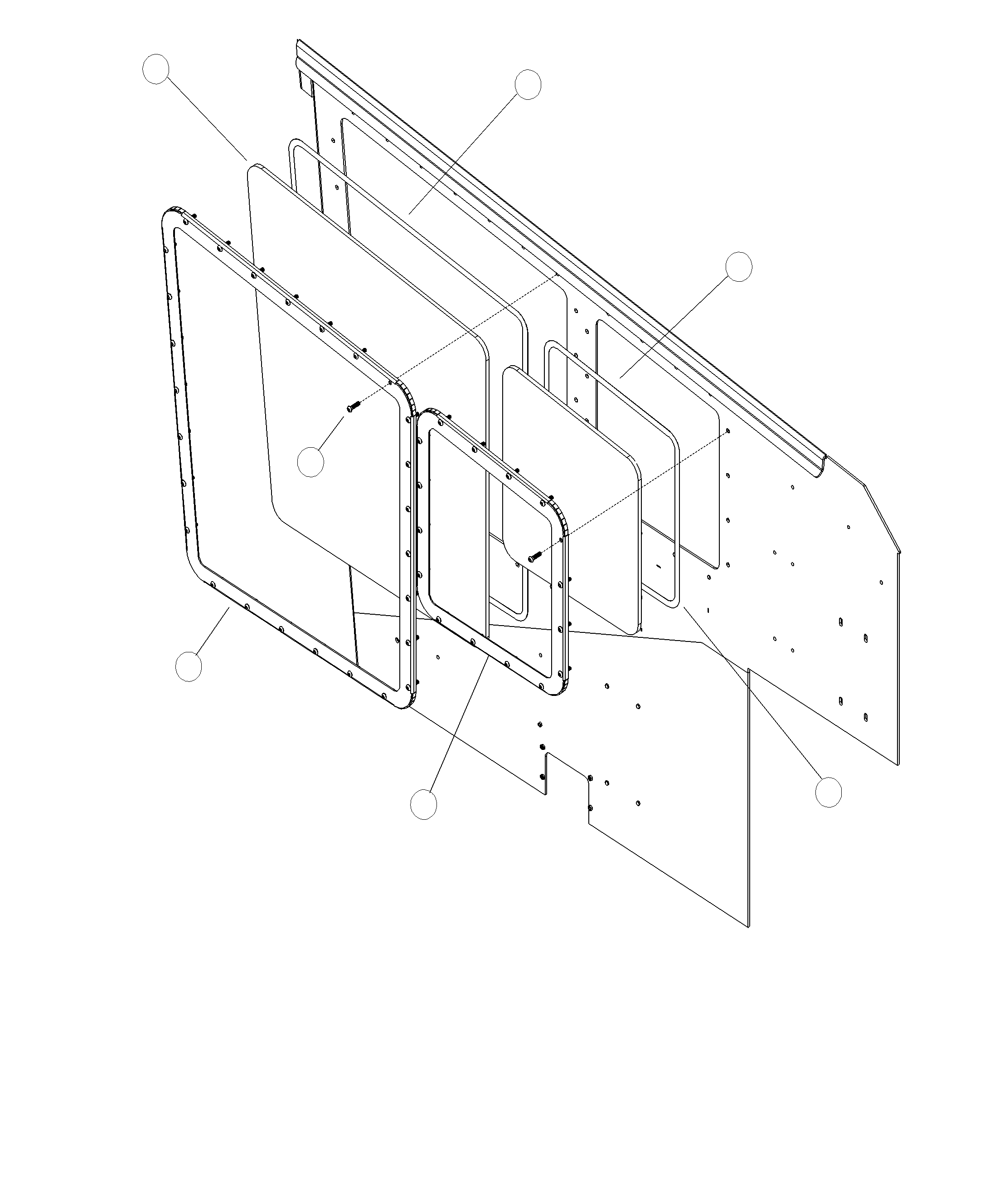 Forestry Komatsu / XT445L-3 A3101 - UP(XT445L-3) / K0210-04B0 L.H. WINDOWS(K-040 : K0210-04B0)