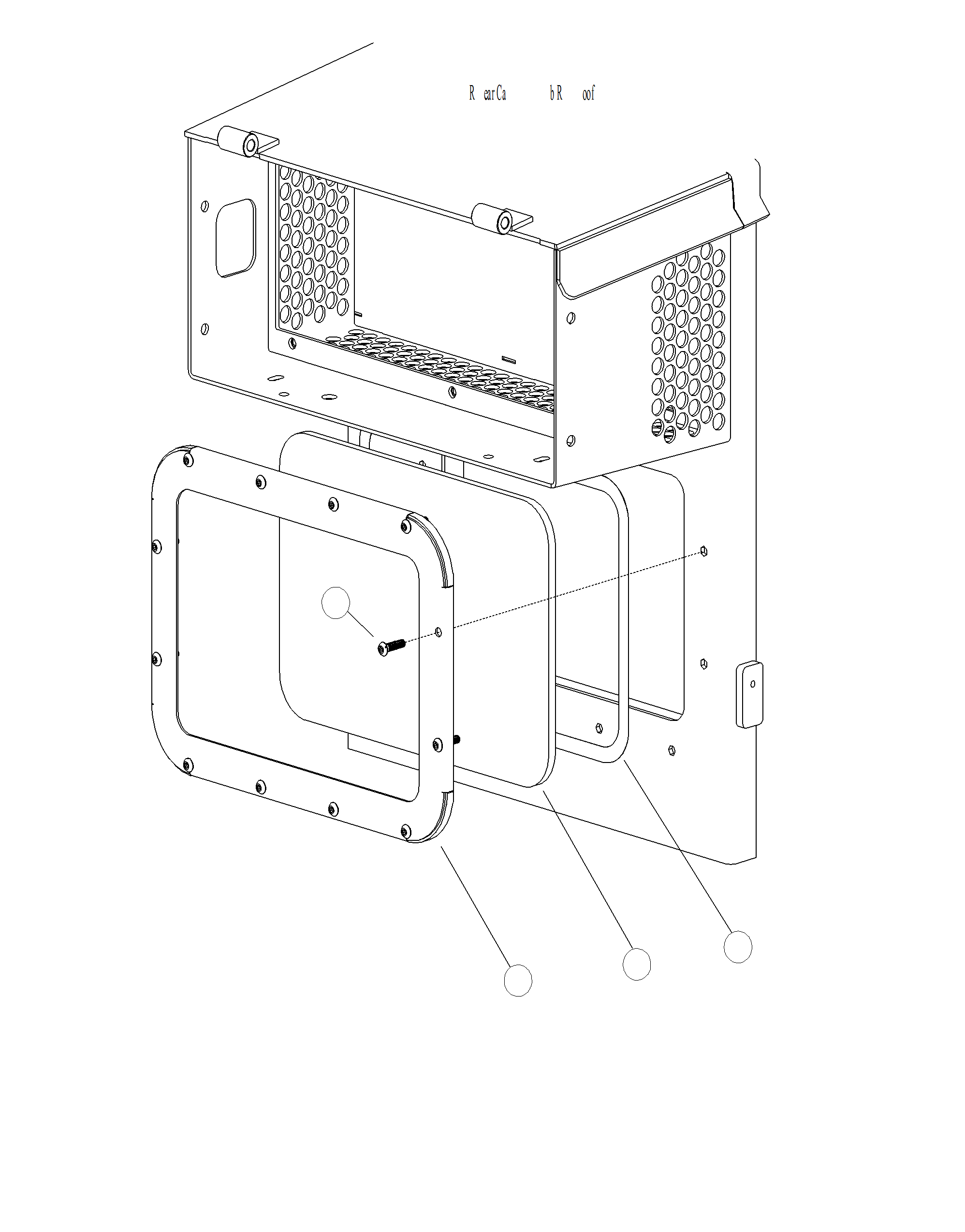Forestry Komatsu / XT445L-3 A3101 - UP(XT445L-3) / K0210-05B0 REAR WINDOW(K-042 : K0210-05B0)