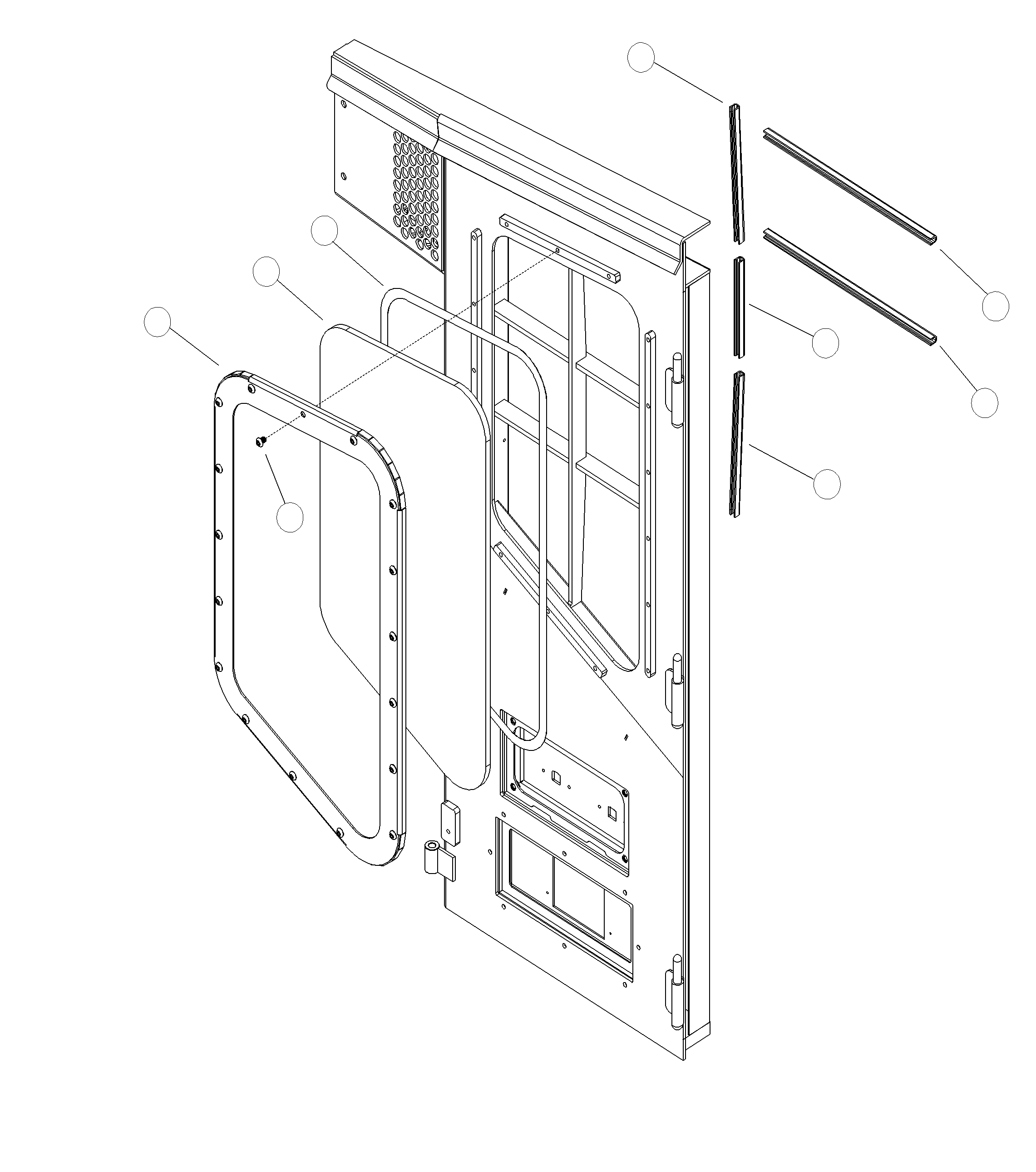 Forestry Komatsu / XT445L-3 A3101 - UP(XT445L-3) / K0210-06B0 R.H. OPERA WINDOW(K-044 : K0210-06B0)