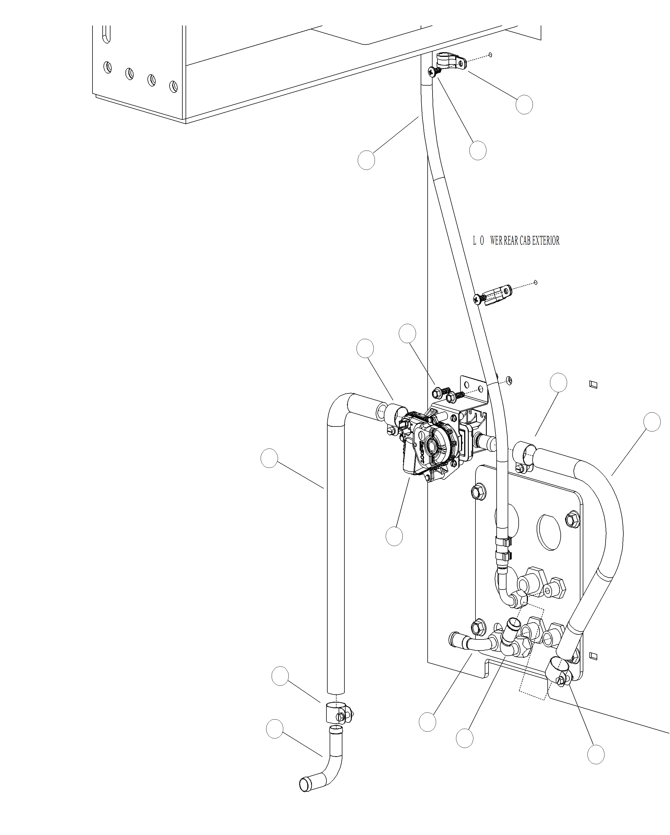 Forestry Komatsu / XT445L-3 A3101 - UP(XT445L-3) / K0703-01A0 AIR CONDITIONER PIPING(K-072 : K0703-01A0)