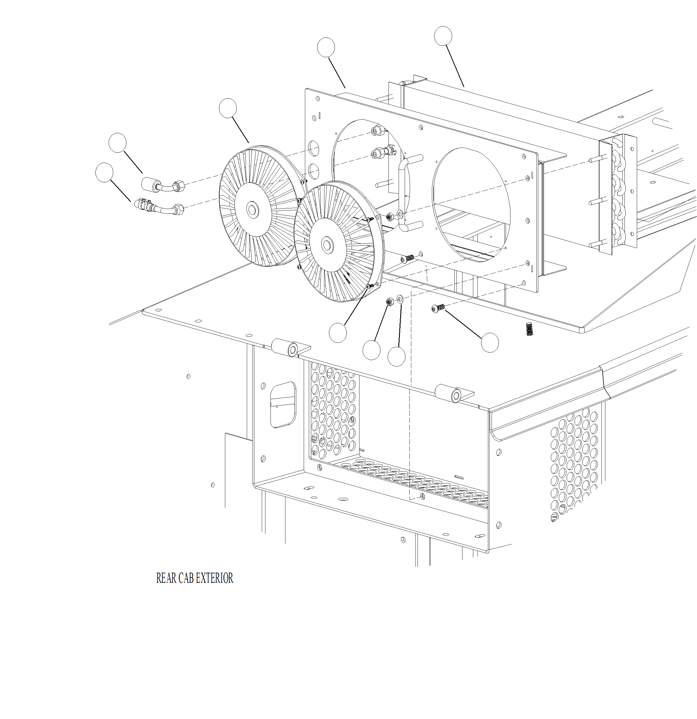 Forestry Komatsu / XT445L-3 A3101 - UP(XT445L-3) / K0705-01A0 AIR CONDITIONER CONDENSER(K-076 : K0705-01A0)
