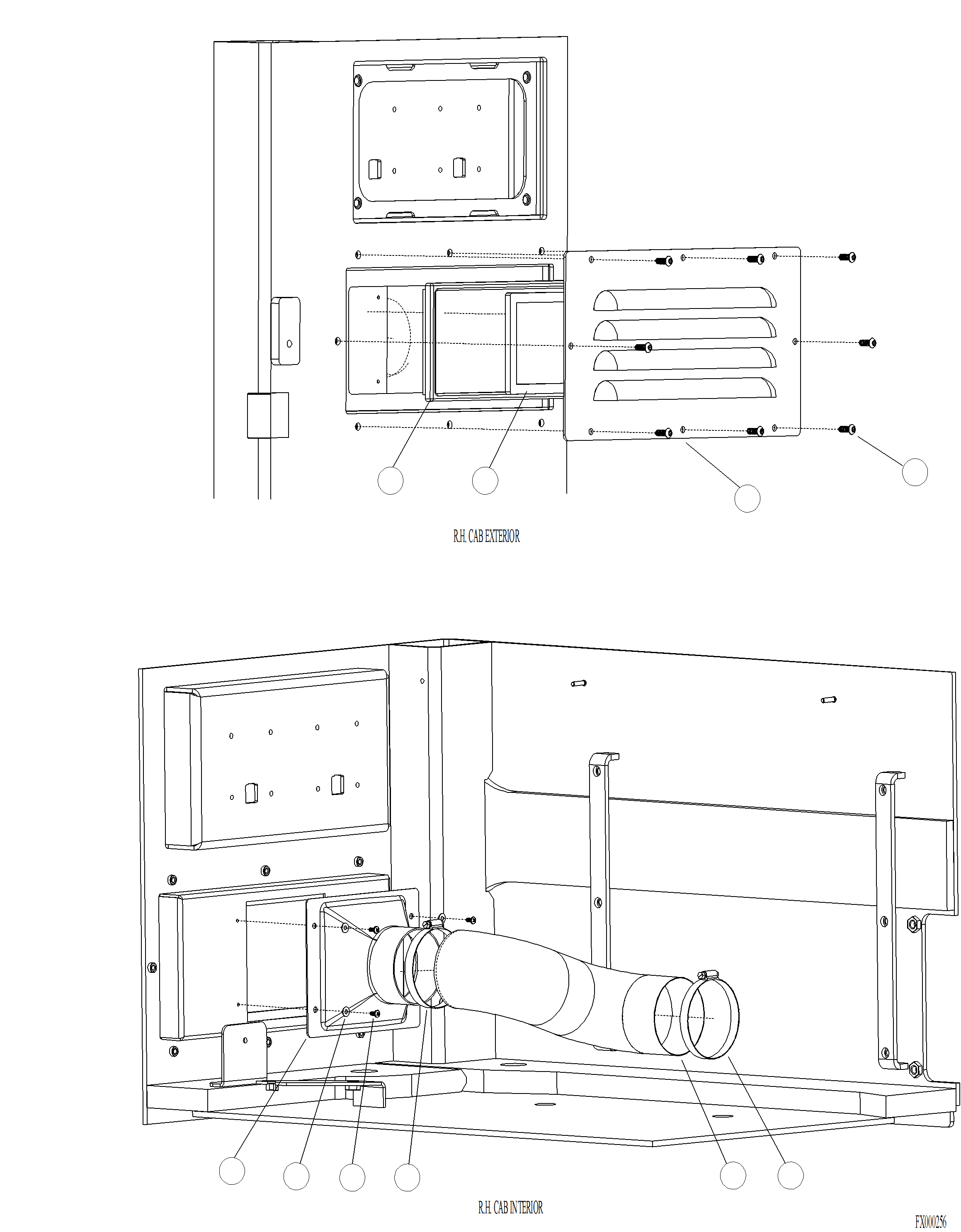 Forestry Komatsu / XT445L-3 A3101 - UP(XT445L-3) / K0711-01A0 AIR CONDITIONER AIR INTAKE(K-082 : K0711-01A0)