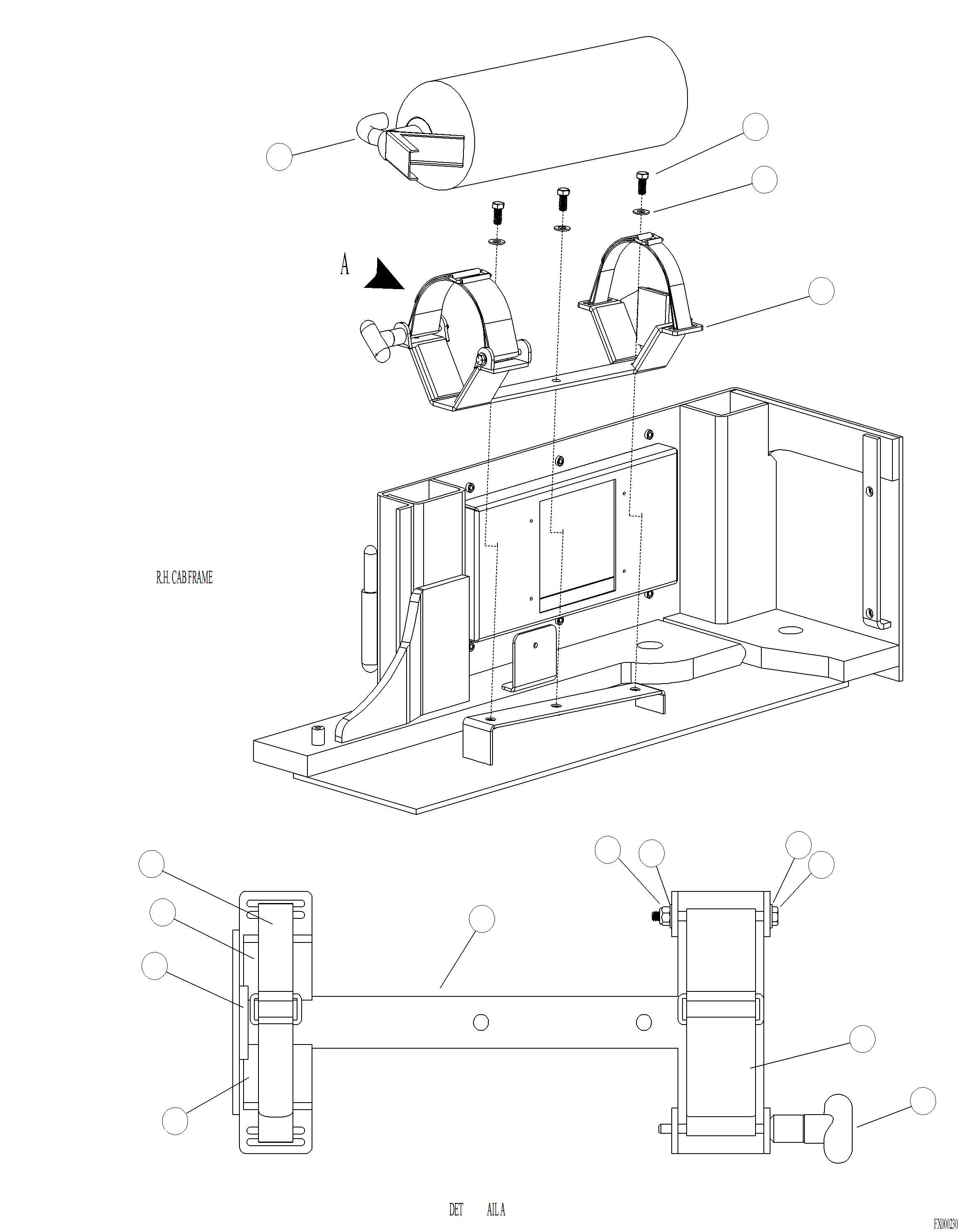 Forestry Komatsu / XT445L-3 A3101 - UP(XT445L-3) / K0835-01A0 FIRE EXTINGUISHER(K-094 : K0835-01A0)