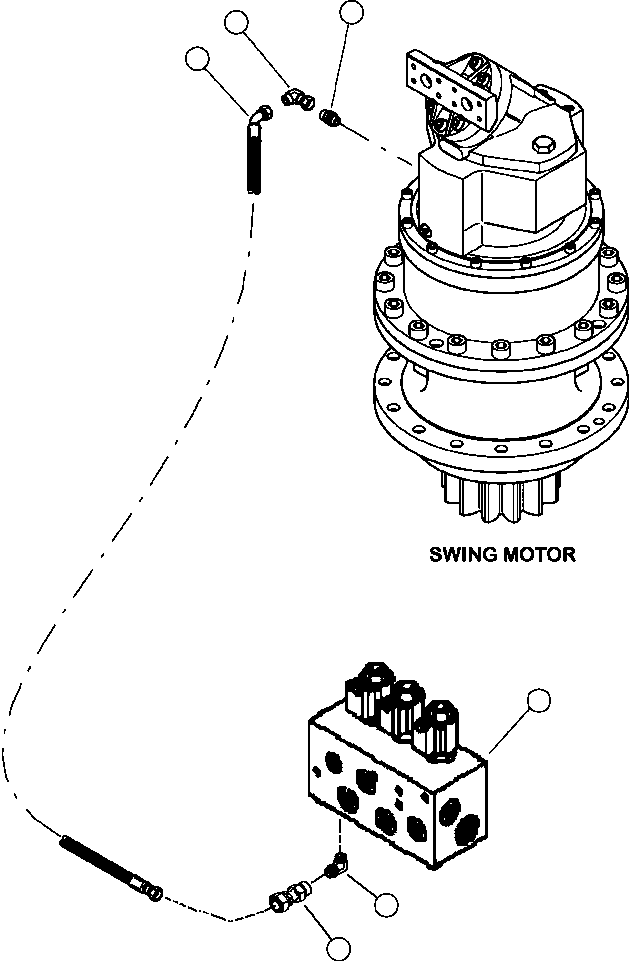 Forestry Komatsu / XT445L-3 A3101 - UP(XT445L-3) / N0210-01A0 SWING MOTOR BRAKE LINE(N-006 : N0210-01A0)