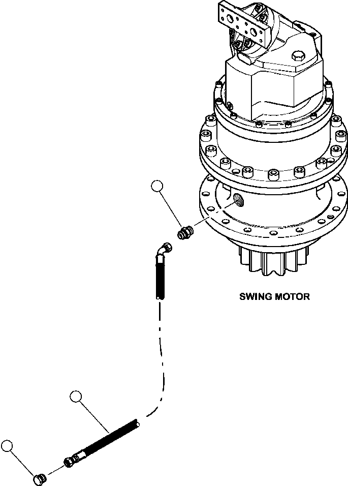 Forestry Komatsu / XT445L-3 A3101 - UP(XT445L-3) / N0225-01A0 SWING MOTOR DRAIN(N-012 : N0225-01A0)