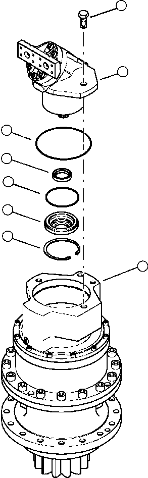 Forestry Komatsu / XT445L-3 A3101 - UP(XT445L-3) / N0350-01A0 SWING MOTOR/GEAR BOX 56CC(N-014 : N0350-01A0)