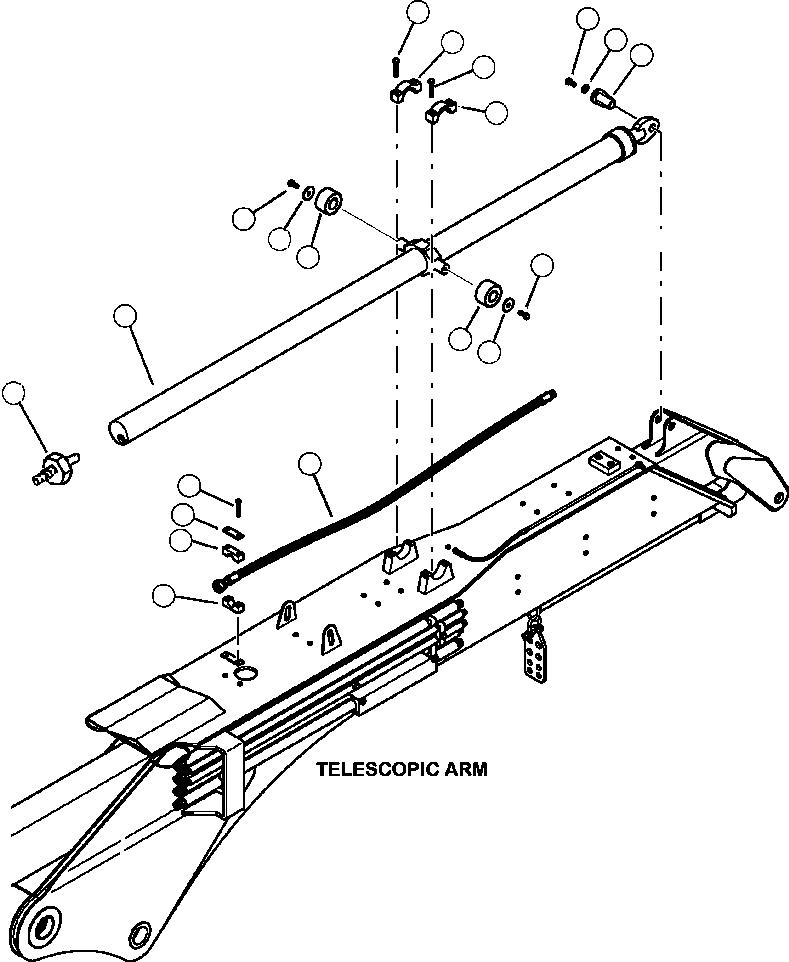 Forestry Komatsu / XT445L-3 A3101 - UP(XT445L-3) / T0175-01A0 TELESCOPIC ARM CYLINDER MOUNTING(T-020 : T0175-01A0)
