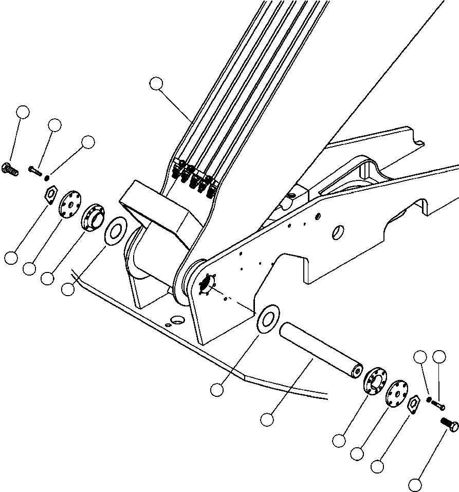 Forestry Komatsu / XT445L-3 A3101 - UP(XT445L-3) / T1000-01A0 MAIN BOOM AND MOUNTING(T-022 : T1000-01A0)