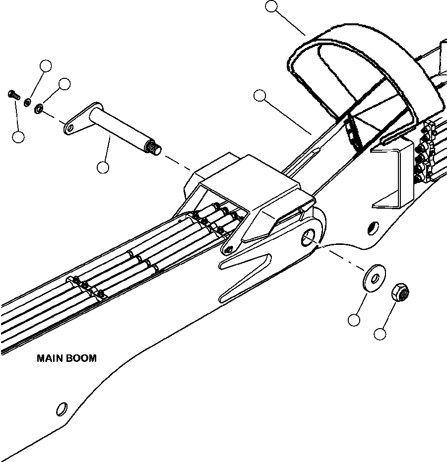 Forestry Komatsu / XT445L-3 A3101 - UP(XT445L-3) / T2000-01A0 STRAIGHT STICK ARM AND MOUNTING(T-026 : T2000-01A0)