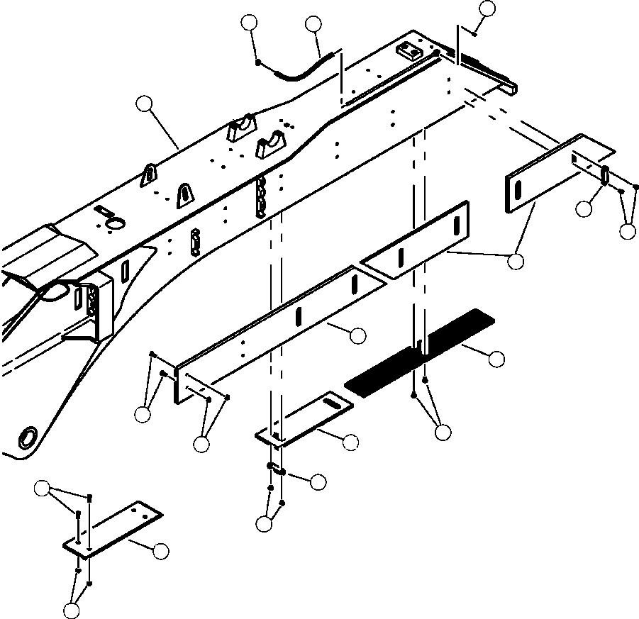 Forestry Komatsu / XT445L-3 A3101 - UP(XT445L-3) / T3000-02A0 TELESCOPIC ARM RIGHT AND BOTTOM WEAR PLATES(T-034 : T3000-02A0)
