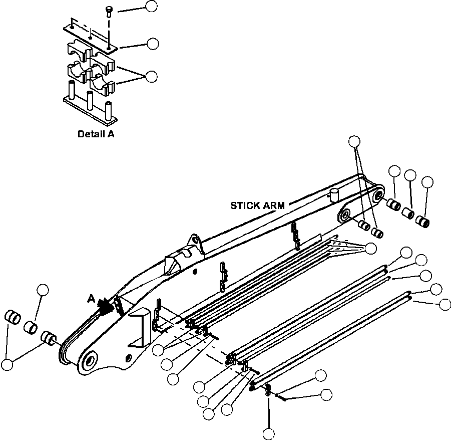 Forestry Komatsu / XT445L-3 A3101 - UP(XT445L-3) / T5023-01A0 WORK EQUIPMENT TUBE LINES BAR/DISC AND INTERMITTENT SAW(T-088 : T5023-01A0)