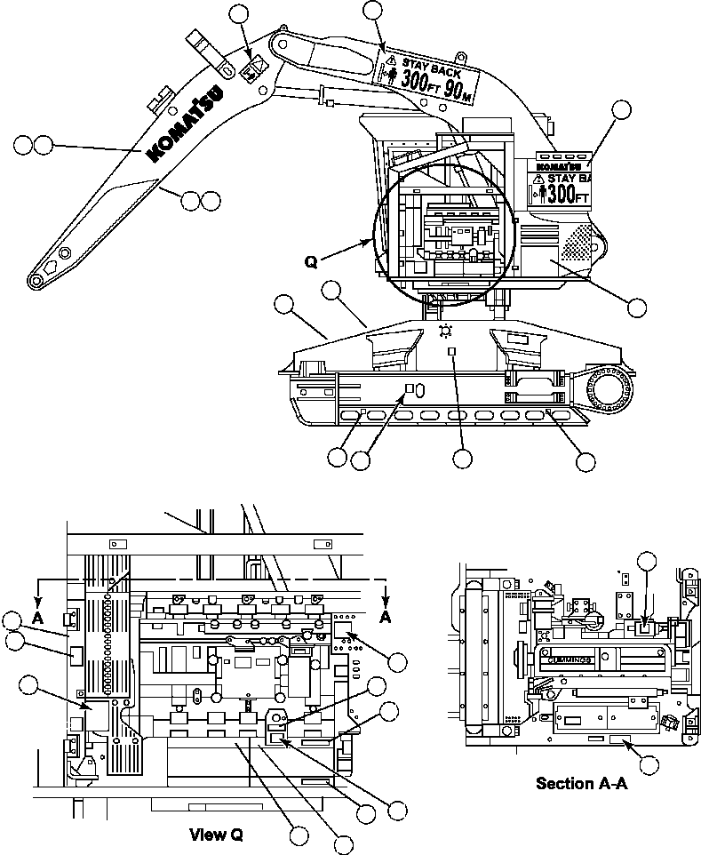 Forestry Komatsu / XT445L-3 A3101 - UP(XT445L-3) / U0200-01A0 EXTERIOR PLATES AND DECALS (2 OF 3) ENGLISH(U-004 : U0200-01A0)