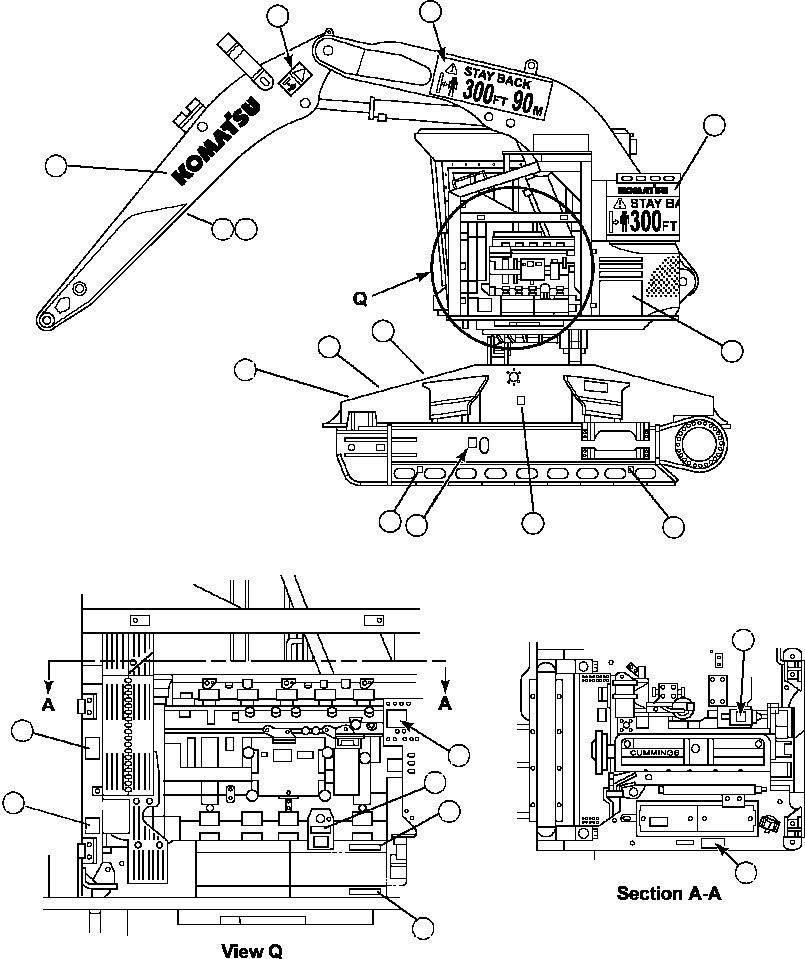 Forestry Komatsu / XT445L-3 A3101 - UP(XT445L-3) / U0600-01A0 EXTERIOR PLATES AND DECALS (2 OF 3) FRENCH(U-012 : U0600-01A0)