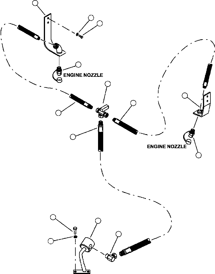 Forestry Komatsu / XT445L-3 A3101 - UP(XT445L-3) / V0100-09A0 FIRE SUPPRESSION SYSTEM FEED LINE 2(V-016 : V0100-09A0)