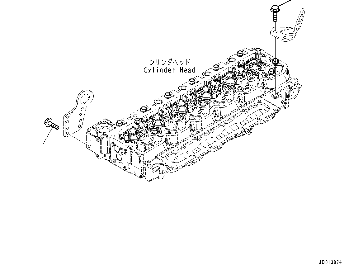 Komatsu parts book diagram for PC200-8M0 S/N Y201001-UP: LIFTING BRACKET MOUNTING