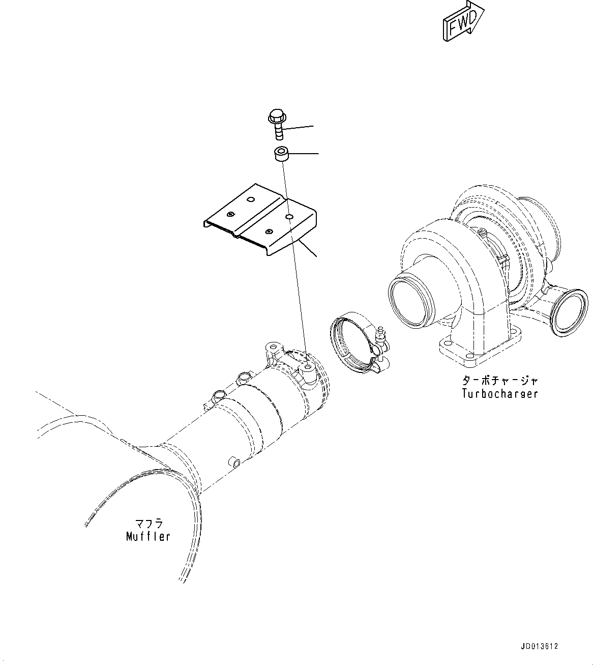 Komatsu parts book diagram for PC200-8M0 S/N Y201001-UP: HEAT SHIELD (FOR 35AMP. ALTERNATOR) (SN 2659400726603721)