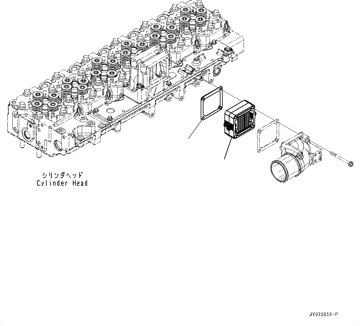 Komatsu parts book diagram for PC300LC-8M0 S/N Y301001-UP: AIR INTAKE HEATER
